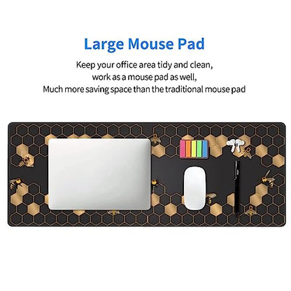 Honeycomb Bee Gaming Mouse Pad Extended Large Mouse Mat 31.5 X 11.8 Inch Nonslip Rubber Base Long Desk Pad Stitched Edges Mousepad Mice Pad for Office Home Game - color: Honeycomb Bee