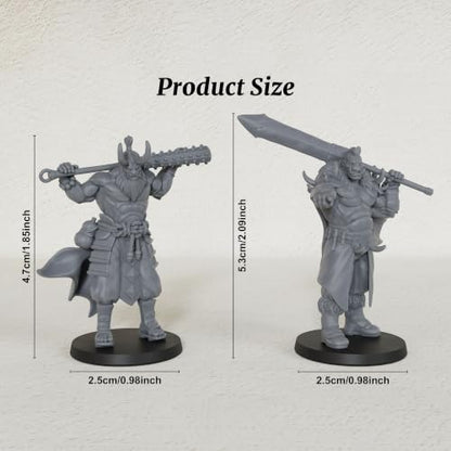 28mm Tabletop RPG Game Minis Figurine Berserker DND Miniature AS1025 | 1:56 scale fantasy Rpg Figure; high-detail tabletop unpainted miniatures for ttrpg and miniature game custom painting.