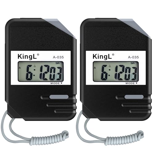 2 Pack Digital Stopwatch Timer with Large Display,Lap Split Mode, Waterproof Handheld Timer for Coaches, Teachers, Kids, Running, Swimming, Training(Black-2 Pack) - style: style1-2pack/Black
