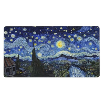 MTG Playmat Art Starry Night Board Game Card Game Trading Card Game Play Mat TCG Mat Desk Pad Original Hand Painted Stitched Edges Rubber Base Smooth Surface 23.5x13.7in