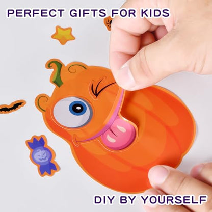 56 Sheets Halloween Pumpkin Stickers for Kids - 14 Different Pumpkin Designs - Fun Halloween Party Favors Crafts Games & Activities Supplies - style: Pumpkin