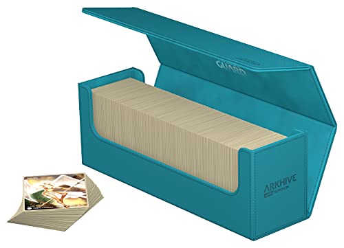 Ultimate Guard Arkhive 400+, Deck Case for 400 Double-Sleeved TCG Cards, Petrol, Compatible with Boulders, Magnetic Closure & Microfiber Inner Lining - color: Petrol, size: 400+
