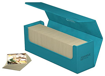 Ultimate Guard Arkhive 400+, Deck Case for 400 Double-Sleeved TCG Cards, Petrol, Compatible with Boulders, Magnetic Closure & Microfiber Inner Lining - color: Petrol, size: 400+