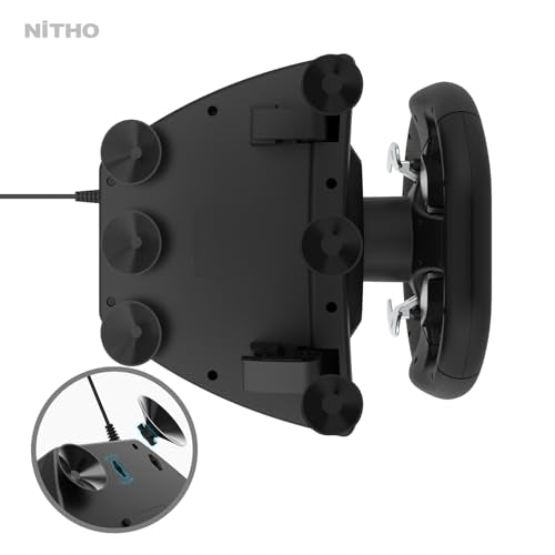 Nitho Drive Pro ONE V24 Racing Wheel with Pedals, 270° Gaming Steering Wheel Compatible with PC, PS4, Xbox One, Xbox Series X|S and Switch, Driving Simulator for Racing Games