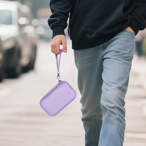 GWCASE Hard Case for Anbernic RG35XX H/ RG28XX Retroid Game Console, Purple | 벨크로 스트랩 잠금 장치가 있는 맞춤형 핏 내부 트레이, 일상적인 휴대 및 여행, 캠프 또는 출퇴근을 위한 압력 방지 보호, 박스만 포함 - color: 퍼플.