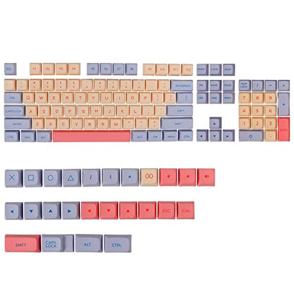 XDA PBT keycap, 133 Key Sublimation Custom Key Cap Set for Cherry MX/Kaihua switches Mechanical Gaming Keyboard - color: Marshmallow