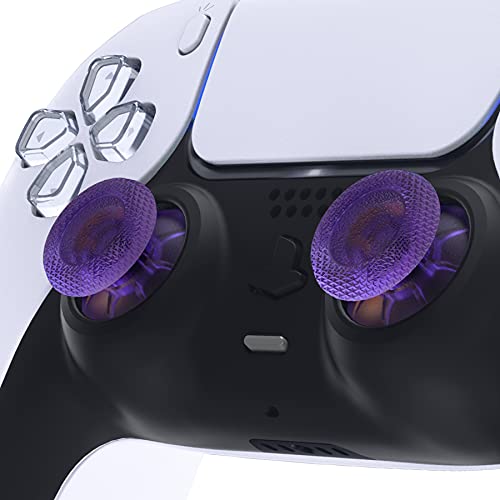 eXtremeRate Clear Atomic Purple Replacement Thumbsticks for PS5 Controller, Custom Analog Stick Joystick for PS4 Controller Universal - color: Clear Atomic Purple