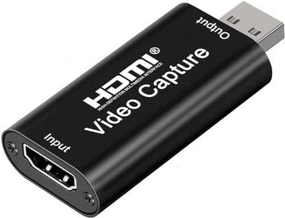 4K HDMI Video Capture Card, Cam Link Card Game Audio Adapter HDMI to USB 2.0 Record Capture Device for Streaming, Live Broadcasting, Video Conference, Teaching, Gaming