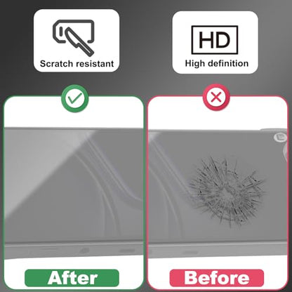 3 Sets Screen Protector for Handheld Game Console, PET Transparent Screen Protector Cover Accessories Includes Cleaning Cloth Scrapers Dust-Free Stickers & Alcohol Packets for AYN Odin 2 Portal