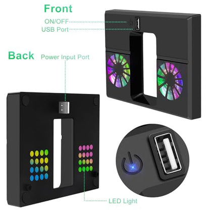 Linkstyle Cooling Fan for Xbox Series X, Vertical Cooling Stand Cooling System with Colorful RGB Lights and 1 USB Port - color: RGB Light