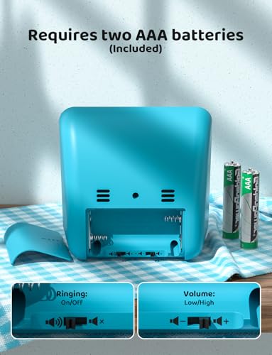 LIORQUE Visual Timer for Kids, 60 Minute Countdown Timer, Dark Blue | Non-Ticking, 3 Volume Levels, Timer for Classroom Kitchen Office ADHD, 2 AAA Batteries Included - color: Dark Blue