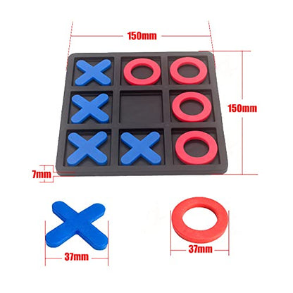 Tic Tac Toe Board Game, Classical Family Board Game | Children's Tic Tac Toe Game, Plastic tic tac Toe Game, Board Size 15 X 15 cm