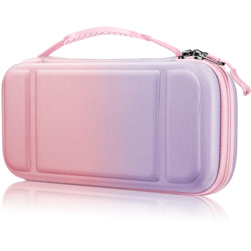 FINTIE Shockproof Carrying Case for Nintendo Switch Lite 2019 | Hard Shell Protective Cover, Portable Travel Storage Bag, Game Card / Micro SD Card Slots, Inner Pocket, Fantasy Ombre - color: fantasy ombre