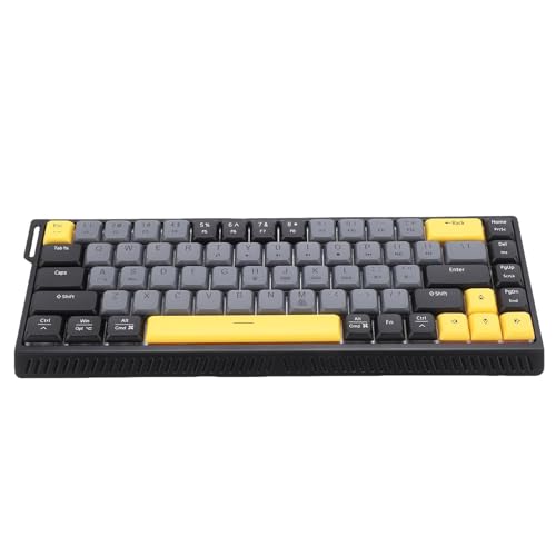 Asixxsix Wired Computer Keyboard, Gaming Keyboard with Quiet Anti Ghosting, RGB Backlit, Slim 68 Keys, Scissor Switch, Mechanical Keyboard for Working or Primer Gaming,Office Device (Gray Black) - color: Gray Black