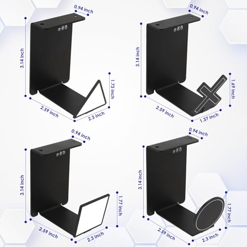 HC128 Headphone Holder Hanger for Desk, Include Adhesive Strips, Universal Headset Stand for PS4/PS5/Xbox/PC/Mac/Headphones Game Controller Hanger (Including 4 Types) - style: Including 4 types