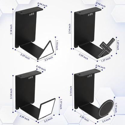 HC128 Headphone Holder Hanger for Desk, Include Adhesive Strips, Universal Headset Stand for PS4/PS5/Xbox/PC/Mac/Headphones Game Controller Hanger (Including 4 Types) - style: Including 4 types