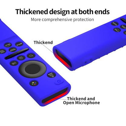 Hi Color Remote Cover for Samsung BN59-01388 BN59-01393 Silicone Remote Case Protective Sleeve (Blue) - color: blue