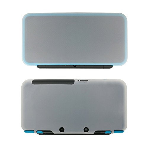 Tekmihat Soft Rubber Silicone Cover Case Protector for New 2DS XL LL Console Full Body Protective Skin Shell (White) - color: White