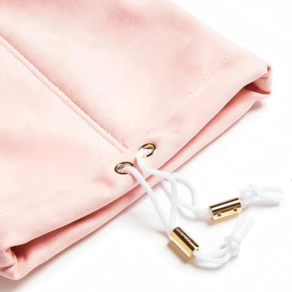 FUYIHGL® 2PCS Mahjong Rack with Pusher Storage Bag: 2 Compartments Fits 4 American Mah Jongg Racks Pushers - Pink Soft Velvet Sleeve with Drawstring - Travel Mah Jongg Accessories and Gifts - color: Pink | 2pcs