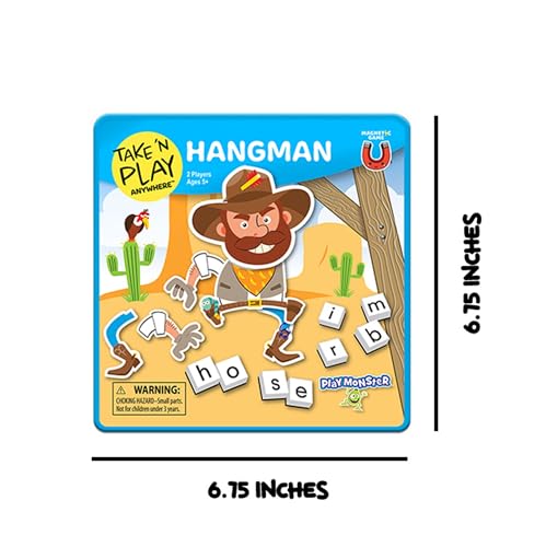 PlayMonster Take N Play Anywhere — Hangman — Easy to Use, Hard to Lose — Fun on the Go Travel Game — For Ages 5+ - style: Classic