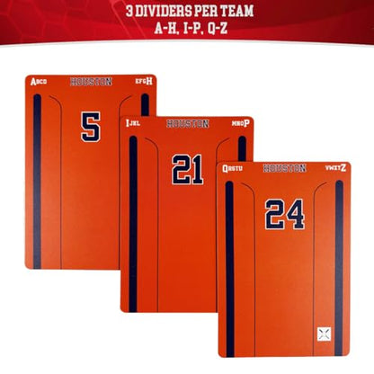 Baseball Card Dividers. Durable Plastic Dividers(2.6 x 3.8 inches) for Baseball Card Storage Boxes. 90-Piece Card Organizer Set with Alphabet Sorting.