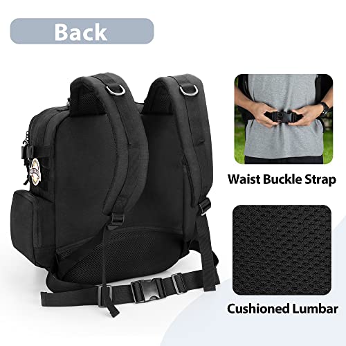 DSLEAF Cornhole Backpack for 16-24 Beanbags, Cornhole Bag with Extra Pocket | Well-organized Main Space with Dividers, Padded Shoulder Strap and Cushioned Lumbar for Comfort