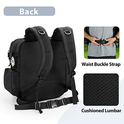 DSLEAF Cornhole Backpack for 16-24 Beanbags, Cornhole Bag with Extra Pocket | Well-organized Main Space with Dividers, Padded Shoulder Strap and Cushioned Lumbar for Comfort