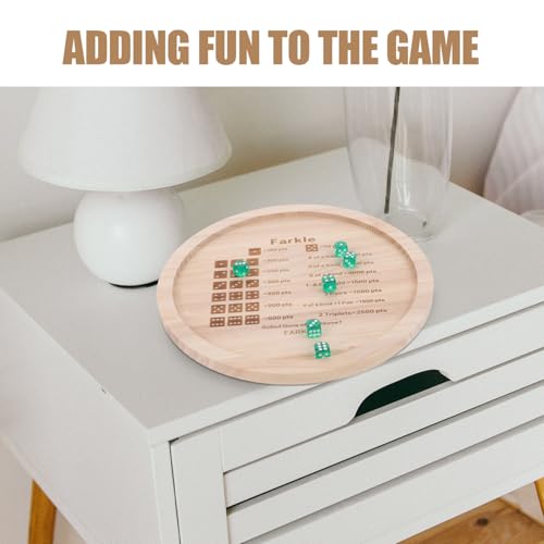 Abaodam Wooden Dice Tray for Game Board Game Trays Family Gathering Dice Playset