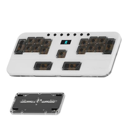 Professional Rhythm Game Keyboard, 5 Layer Macro Keypad for OSU! Phigros Muse Dash, CNC Aluminum, Hot-Swappable Gateron Switches, VIA Programmable (White) - color: White