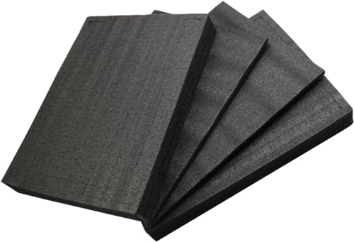 Polyurethane Foam Sheet 16 x 12 x 2 Inch | Cuttable Foam Inserts, Pluck Pre Cube Sheet, Bottom Use for Board Game Box Cases Storage Drawer