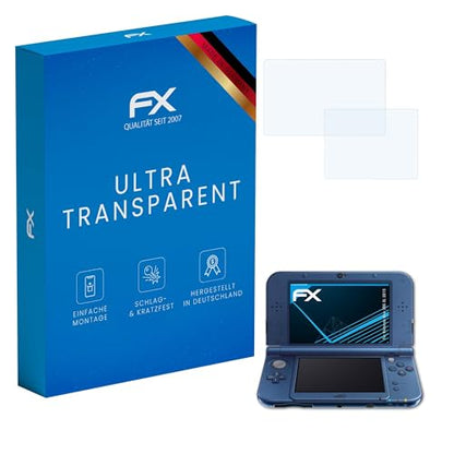 atFoliX Screen Protection Film compatible with Nintendo New 3DS XL 2015 Screen Protector, ultra-clear FX Protective Film (Set of 3) - color: FX-Clear — Set of 3, size: New 3DS XL (2015)