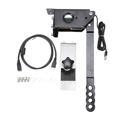 Thonlai 64 Bit PC USB Handbrake, Hall Sensor Linear Sim Racing Handbrake with Plug and Play Smart Calibration for Windows PC Racing Games