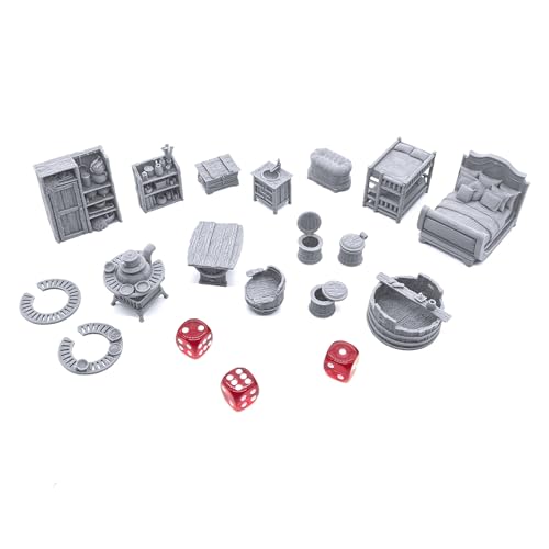 EnderToys City Furnishings by Printable Scenery, 3D Printed Tabletop RPG Scenery and Wargame Terrain 28mm Miniatures