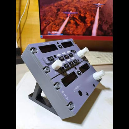 B737 1:1 COCKPIT Radio Tuning Panel (RTP) for MSFS2020, MSFS2024, X-Plane 12 - Compatible with ZIBO737, PMDG737 + Universal Travel Adapter for Japan, UK, EU, AU and US Standards (Dual-USB/Black)