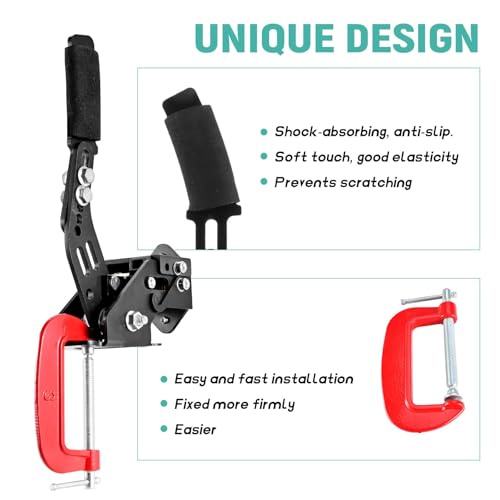 Dardoo 16 Bit USB Handbrake Suitable for Racing Games and Logitech G920 G29 Simulation Performance Handbrake,Professional Gaming Peripherals PC Windows Systems,PC System only