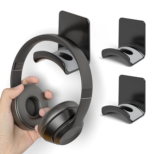 2 Pcs Headphone Stand Wall Mount Mini Headphone Hook Holder with Strong Adhesive Headset Stand Headset Holde (ZY88 wall Mount 2pcs) - style: ZY88 wall mount 2pcs