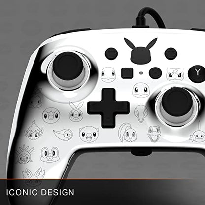PowerA Enhanced Nintendo Switch and Switch 2 Wired Controller - Pikachu Black & Silver, Officially licensed - color: Pikachu Black & Silver