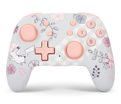 PowerA Nano Enhanced Wireless Controller for Nintendo Switch - Pikachu Garden, mini, portable, gamepad, motion controls, bluetooth - color: Pikachu Garden