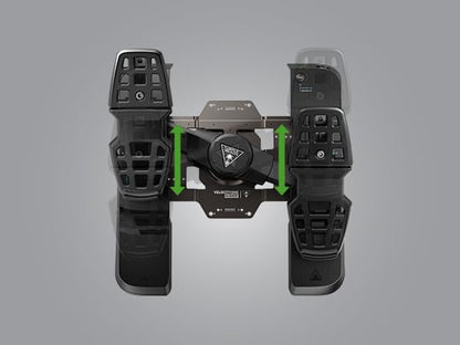Turtle Beach VelocityOne Universal Rudder Pedals for Windows 10 & 11 PCs, Xbox Series X, Xbox Series S, and Xbox One Featuring Smooth Rudder Axis, Adjustable Brakes and Pedal Width – Black | Windows PC, Xbox Series X|S, Xbox One, Hall-Effect Axes, Swappab