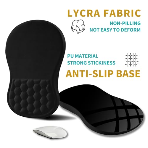 Hokafenle Ergonomic Mouse Pad Wrist Support, Wrist Rest Mousepad for Carpal Tunnel Pain Relief with Integrated Memory Foam Slope Massage Bulge (11.8x7.9 inch,Polar Night - color: KM11-Polar Night