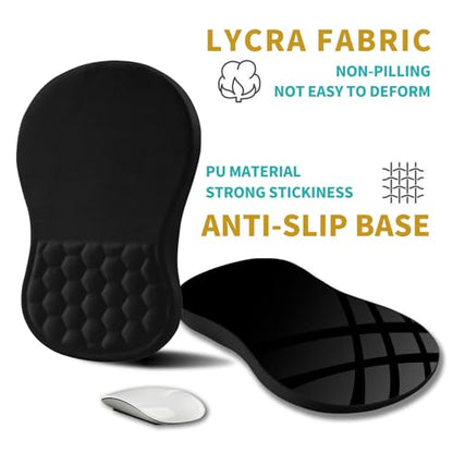 Hokafenle Ergonomic Mouse Pad Wrist Support, Wrist Rest Mousepad for Carpal Tunnel Pain Relief with Integrated Memory Foam Slope Massage Bulge (11.8x7.9 inch,Polar Night - color: KM11-Polar Night