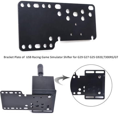 CNRAQR PC USB Simulator Shifter 7+R H Gear Shifter with Desk/Chair Mount Bracket Plate for Gear shift PC Windows Steering Compatible with LO GITECH G29/G27/G25/G920, T300RS/GT Wheel - color: 7R+Plate