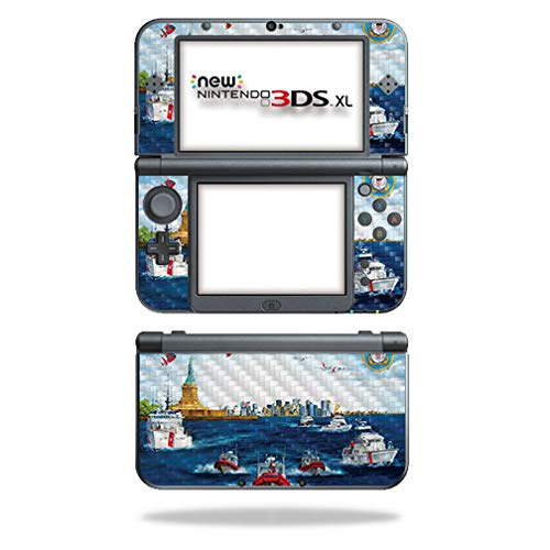 MightySkins Carbon Fiber Skin for Nintendo New 3DS XL (2015) - Standing Watch | Protective, Durable Textured Carbon Fiber Finish | Easy to Apply, Remove, and Change Styles | Made in The USA - color: Standing Watch