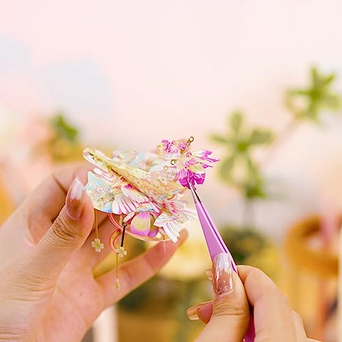 MU 3D Metal Puzzles Windbell Wind Chime E Model Kits Building for Adult and Teeners, Windchime Jigsaw Miniature DIY Sets, Birthday Gift - color: E Forever Beloved Ones