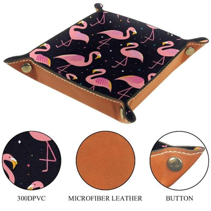 Flamingos Dice Tray Dice Rolling Tray Folding Dice Holder for Dice Games, Like RPG, DND and Other Table Games - color: Multi 15