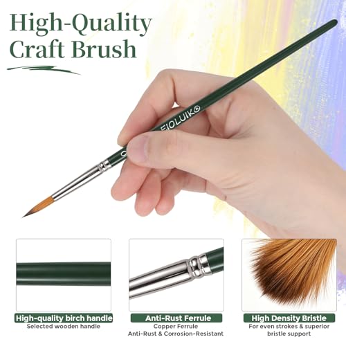 Detail Paint Brushes 14 Pcs Miniature Exact Size for Every Detail | Full Miniature Paint Brushes, Precision Detail Paint Brushes, Small Paint Brush Fine Detailing Art Acrylic Oil Models