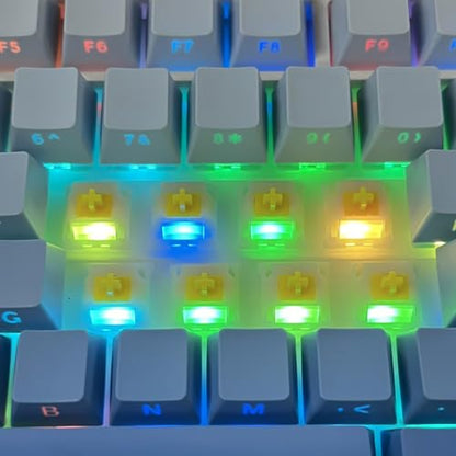 Gateron Milky Yellow Pro V3 Creamy Linear Keyboard Switches,36 Pack | 5-Pin Pre-Lubed Switches,Removable Light Guide Column,Compatible With MX Mechanical Gaming Keyboards,Life 80 Million Cycles - color: Milky Yellow Pro V3, size: 36Pcs