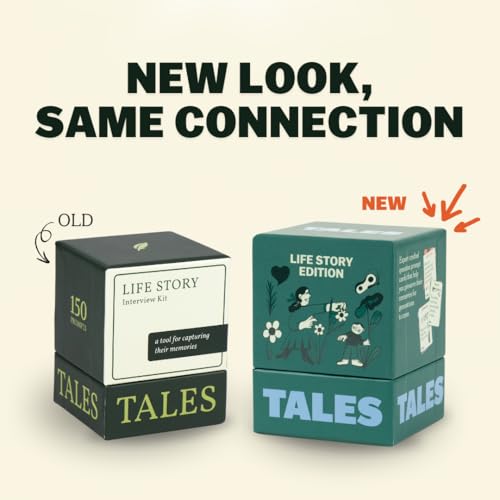 TALES 150 Conversation Cards, Perfect for Dinners, Road Trips, Classrooms & Game Nights, Gifts & Gatherings, Conversation Starters to Spark Creativity (Life Story Edition) - color: Life Story Edition