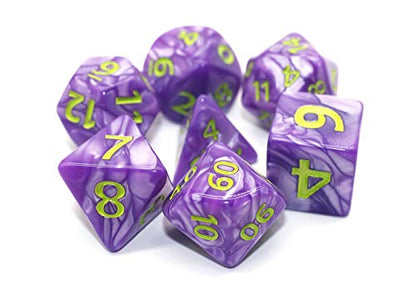 Dice- DND Polyhedral Dice Set 25mm Giant Dice for Dungeons and Dragons D&D Pathfinder RPG MTG Role Playing Dice with Dice Bag (Purple)