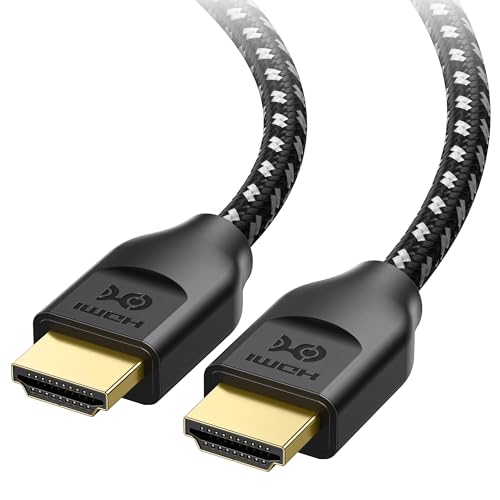 Cable Matters [Ultra High Speed HDMI Certified] 8K HDMI Cable, 6.6ft | 8K@60Hz, 4K@240Hz, Braided, 48Gbps, 2m, HDR, Black, Compatible with PS5, Xbox Series X/S, Apple TV